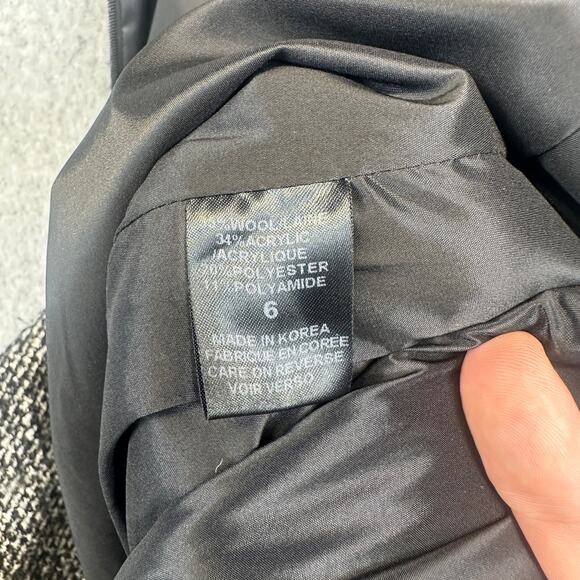 Neiman Marcus Exclusive Skirt Womens Size 6 Black White Tweed Lace Fit & Flare - Picture 8 of 12